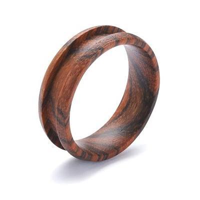 Wood Ring Core Blank for Inlay Jewelry Making (Bocote, Koa, Wenge, Whiskey Barrel 8mm)