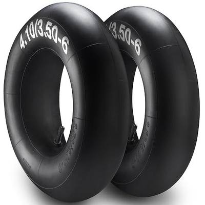 4.10/3.50-6 tube (2 Pack) Thorn Resistant - Extra Heavy Duty - 13 x 4.00-6 inner tube replacement with TR-13 Straight Valve Stem. Perfect for Gorilla Carts, Wheelbarrows, Lawn Mowers, Snowblower
