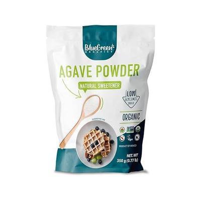 BLUE GREEN ORGANICS Organic Agave Sugar (Powder Form) – Low Glycemic Sweetener Alternative – Keto, Vegan, Gluten Free – Natural Sugar Substitute – 0.77 lb