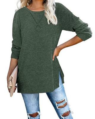 Jescakoo Womens Short Sleeve Boat Neck Casual Dressy Loose Tops Tunic T Shirts