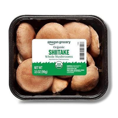 Amazon Grocery, Organic Shitake Whole Mushrooms, 3.5 oz (Previously Fresh Brand, Packaging May Vary)