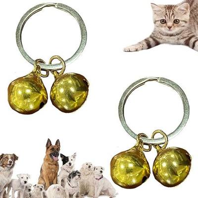 4 Loud Pair of Cat & Dog Brass Bells Collar Charm Pet Tracker Acorn Falconry