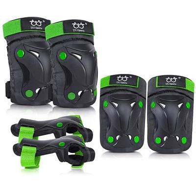 Kids/Youth Knee and Elbow Pads with Wrist Guards Protective Gear Set for Skating Skateboarding Cycling Biking Scooter and Multi Sports