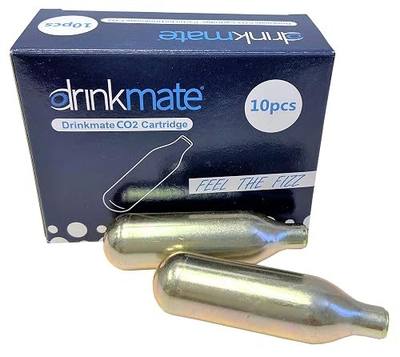 DrinkMate 8g CO2 Soda Chargers, Box of 10, Silver, Standard