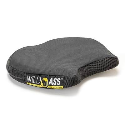 Wild Ass Smart Lite – Motorcycle Air Gel Seat Pad, Ergonomic Air-Adjusting Cushion with Straps, Universal Fit for Ultimate Rider Comfort & Relief, Cool Flow Motorcycle Accessory for Long Rides–Black
