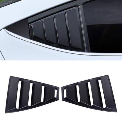 Winiory for Hyundai Elantra 2017-2019 Car Rear Window Louver Air Vent Scoop Shades Cover Trim 2PCS/Set Matte Black