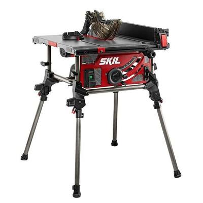 SKIL 15 Amp 10 Inch Portable Jobsite Table Saw with Folding Stand- TS6307-00 | 15-Amp Motor, 10-Inch Blade, 25-1/2 Rip Capacity, Integrated Folding Stand, Rack and Pinion Fence, 24t Blade Included