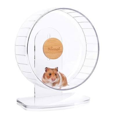 Niteangel Super-Silent Hamster Exercise Wheels: Quiet 10 inch Running Wheel | Can 10.6-13.4" Adjustable Height - No Bend Back Spinner Running for Dwarf Syrian Hamster Gerbils Mice Or Other Small Animal