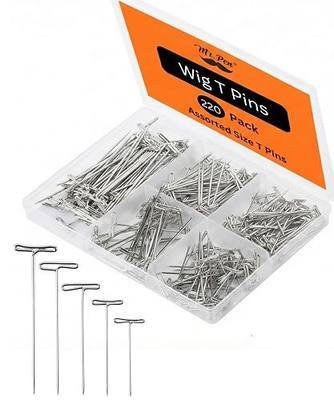 Mr. Pen- T-Pins, 220 Pack, 5 Sizes, Straight Wigs Pins | Sewing T-Pins for Blocking Knitting, Wig Making and Crafts, Sewing & Office Wall