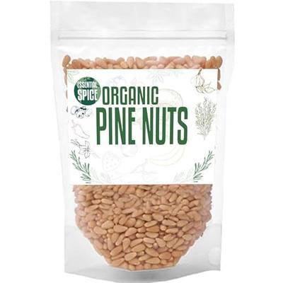 Essential Spice Organic Pine Nuts, 4 oz – Buttery, Delicate & Naturally Sweet – Raw Shelled Pine Nuts for Pesto, Salads, Baking & Gourmet Cooking