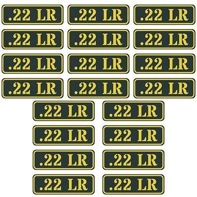Aolamegs Ammo Can Vinyl Sticker Set Decal Label 9MM 5.56 7.62 12GA .22 .223 .308 .300 .380 .45 (20 Pack/.22LR)