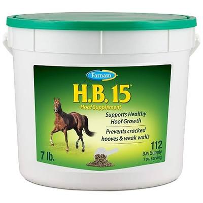 Farnam HB 15 Hoof Supplement, Supports healthy hoof growth 7 pound, 112 Day Supply