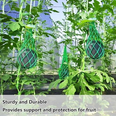 Belit 5-Pack Melon Hammock net Bag to Prevent Falling,Perfect for Growing Cantaloupe Pumpkin Watermelon in Vertical Garden Green