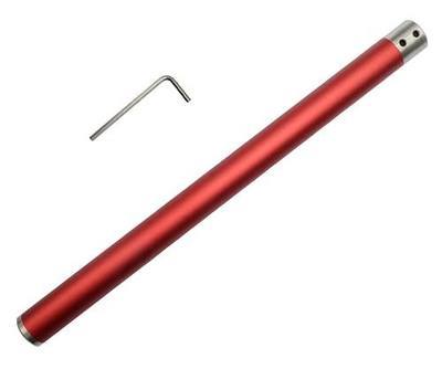 Red Aluminum alloy Interchangeable Handle with 12mm Aperture for Woodturning Tool DT Carbide Wood Lathe Tool Hollower Finisher Rougher Detailer Parting Sanding Tools Bar with Small wrenches