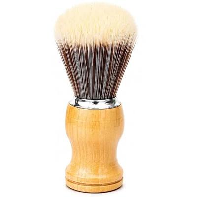 Shaving Brush for Men, Synthetic Bristle Shave Brush with Wooden Handle, Soft Rich Lather Beard Brush for Wet Shaving, Safety Razor, Shaving Soap & Cream, Barber Salon Home Use