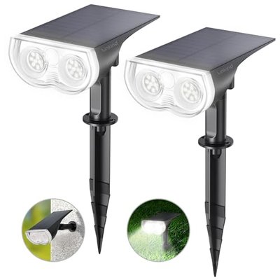Linkind Solar Lights Outdoor Waterproof Landscape Spotlight Daylight 2 Pack