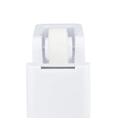 ABEL SimpleWork Desktop Tape Dispenser, White, 1 in Core, Non-Skid Weighted Base, Tape Cutter for Office, Home, School, and Crafts