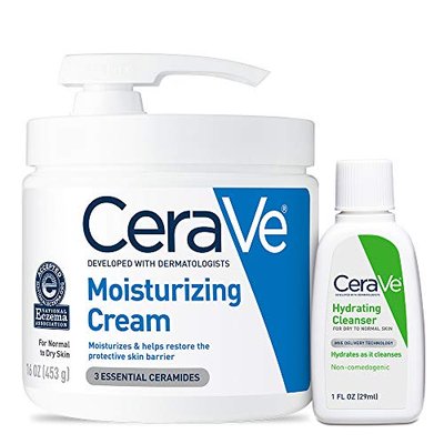 CeraVe Moisturizing Cream & Hydrating Facial Cleanser Set for Dry Skin