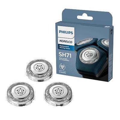 Philips Norelco SH71/52 Genuine Shaving Heads, Compatible with Philips Norelco Shavers Series 5000 & 7000, Powerful Performance, Self-Sharpening, 3 Pack, SH71/52, Replaces RQ12/70 & RQ12/60