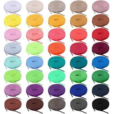 BQTQ 40 Pairs Colored Shoe laces Flat Shoelaces Shoestrings for Sneakers