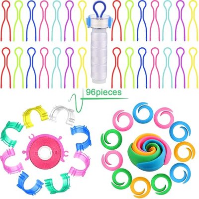 96 Pieces Bobbin Thread Buddies Include 40 Pieces Bobbin Clips Holder 28 Pieces Bobbin Thread Spool Huggers 28 Pieces Bobbin Thread Holders Sewing Machine Accessories for Thread Spool Organizing