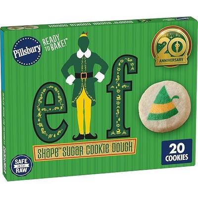 Pillsbury Ready to Bake Elf Shape Sugar Cookie Dough, 20 Cookies, 9.1 oz