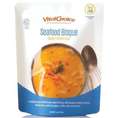 Vital Choice Savory Seafood Bisque, 9 Oz Pouches, 3 Pack
