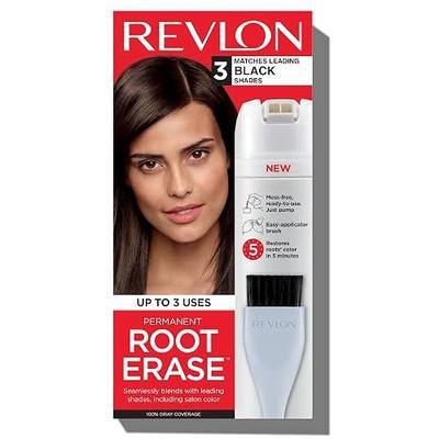Revlon Permanent Hair Color, Permanent Hair Dye, At-Home with Applicator Brush for Multiple Use, 100% Gray Coverage, Black (3), 3.2 Fl Oz