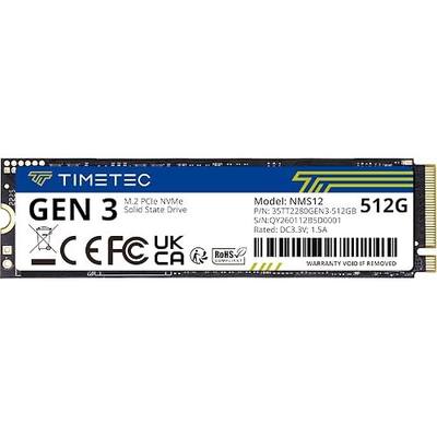 Timetec 512GB SSD NVMe PCIe Gen3x4 8Gb/s M.2 2280 3D NAND High Performance SLC Cache Read/Write Speed Up to 2,000/1,600 MB/s Internal Solid State Drive for PC Laptop and Desktop