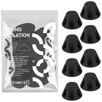 Speaker Isolation Feet – 8-Pack 1.5" Bigfoot Rubber Pads by Hudson Hi-Fi – Non-Adhesive, Anti-Vibration Feet for Turntables, Subwoofers, Amplifiers – 50 Duro, Non-Skid Audio Bumpers