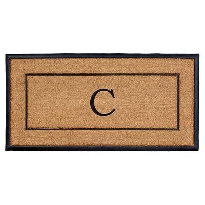 Calloway Mills AZ101632448C Maxen Monogram Doormat, 24" x 48", Natural/Black, Letter C