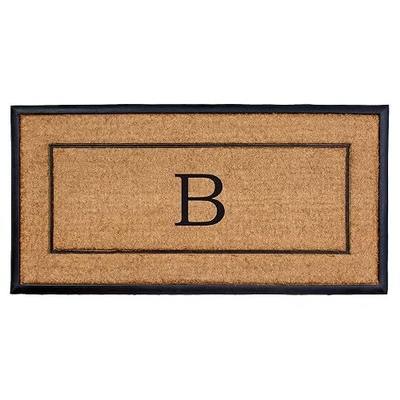 Calloway Mills AZ101632448B Maxen Monogram Doormat, 24" x 48", Natural/Black, Letter B
