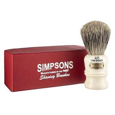 Simpson Berkeley 46 Pure Badger Shaving Brush - Handmade British Shaving Brush for Men - Premium Quality by Simpson Shaving Brushes (Berkeley 46 Pure Badger)