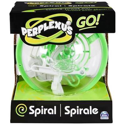 Perplexus GO Spiral, Compact Challenging Puzzle Maze Skill Game | Maneuver Tricky 360-Degree Obstacles, Travel STEM Game for Logic & Problem-Solving Skills, Innovative Round Design, Ages 8+