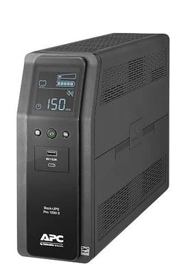 APC UPS 1500VA/900W Pure Sine Wave UPS for Computer, Electronics, BR1500MS2 | Back-UPS Pro sinewave UPS for PC, gaming & home offices. Surge protection, AVR, USB-C charging, User-replaceable battery