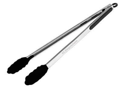 17" Kitchen Tongs with Silicone Tips, High Heat Resistant Grill Tongs in Stainless Steel