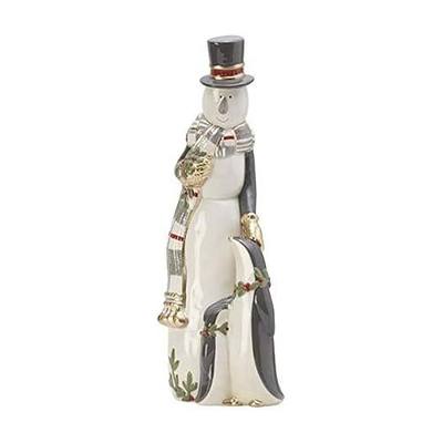 Fitz and Floyd Fitz & Floyd Mistletoe Merriment Snowman Figurine, Assorted
