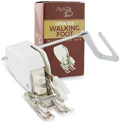 Madam Sew Open Toe Walking Foot for Quilting and Sewing Through Multiple Layers & Match Prints | Walking Foot Sewing Machine for Low-Shank Sewing Machines | Brother, Singer, Janome, Babylock & More