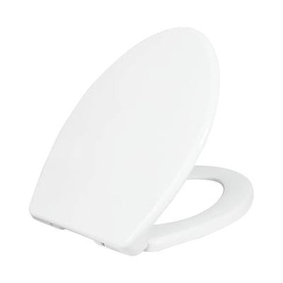 LUXE TS1008E Slow Close Elongated Comfort Fit Toilet Seat, White | with Slow Close, Quick Release Hinges, and Non-Slip Bumpers