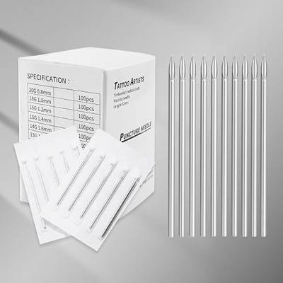 Ear Nose Piercing Needles - 100pcs Mix Body Piercing Needles 12g.14g.16g.18g.20g Individualized Package for Piercing Needle Supplies Piercing Kit