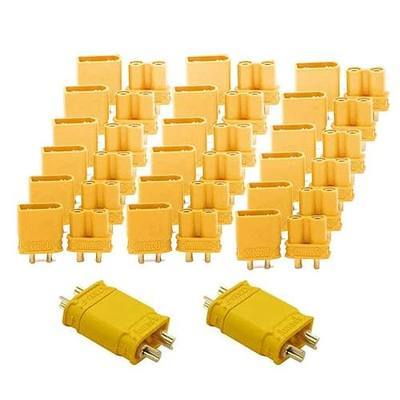 FLY RC 20 Pairs Amass XT30U (XT30 Upgrade) Male Female Bullet Connectors Power Plugs for RC Lipo Battery