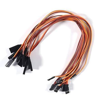 3-Pin Servo Extension Cable Cord 30cm/12'' 11.8 inch Female to Male Lead Wire Connector JR for RC Car Airplanes Remote Control (Pack of 10)