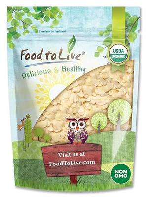 Food to Live - Organic Blanched Sliced Almonds, 12 Ounces — Non-GMO, Raw, Unpasteurized, Unsalted, Vegan, Keto, Paleo, Kosher, Bulk, High in Protein