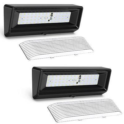 RV Exterior Porch Utility Light with Switch XL 12v 650 Lumen Lighting Fixture. Replacement Lighting for RVs, Trailers, Campers, 5th Wheels Black Base Clear Lens (Black, 2-Pack)