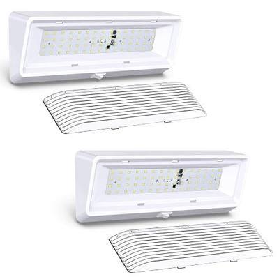 2 Pack RV Exterior Porch Utility Light with Switch XL 12v 650 Lumen Lighting Fixture. Replacement Lighting for RVs, Trailers, Campers, 5th Wheels White Base Clear Lens (White, 2-Pack)
