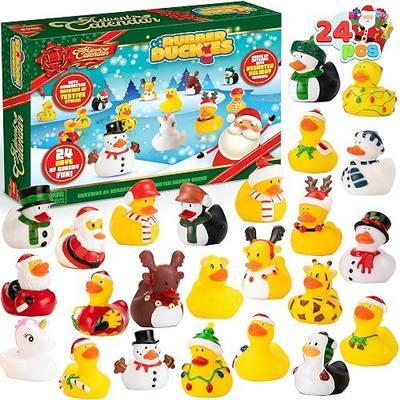 JOYIN 2026 Christmas Advent Calendar, 24 Days Christmas Countdown Rubber Ducks for Boys Girls Toddlers Kids, Xmas Party Favor Gifts, Rubber Ducky Bath Toys, Kids Xmas Fun Gifts