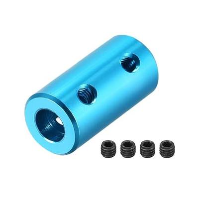 uxcell 1/8 Inch to 5mm Bore Rigid Coupling Set Screw L20XD10 Aluminum Alloy,Shaft Coupler Connector,Motor Accessories,Light Blue