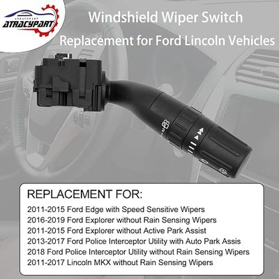 Windshield Wiper Switch, Fit for 2011-2019 Ford Explorer, 2011-2015 Edge | 2013-2018 Police Interceptor Utility, 2011-2017 Lincoln MKX, Replaces# SW7688, DB5Z-17A553-AB