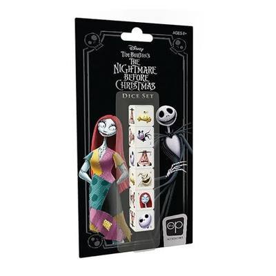 USAOPOLY Nightmare Before Christmas Dice Set | Collectible d6 Dice | Including Jack Skellington, Sally, Oogie Boogie, Mayor of Halloween Town, and More | Officially Licensed Disney 6-Sided Dice