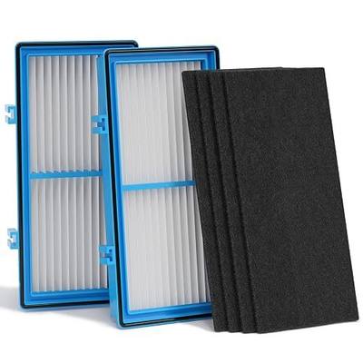 Aer1 Filter Replacement for Holmes/Bionaire Air Purifier, Blue 2+4 | Replace Part # HAPF30AT/HAP242-NUC, 2 True HEPA Filter + 4 Carbon Booster Filter